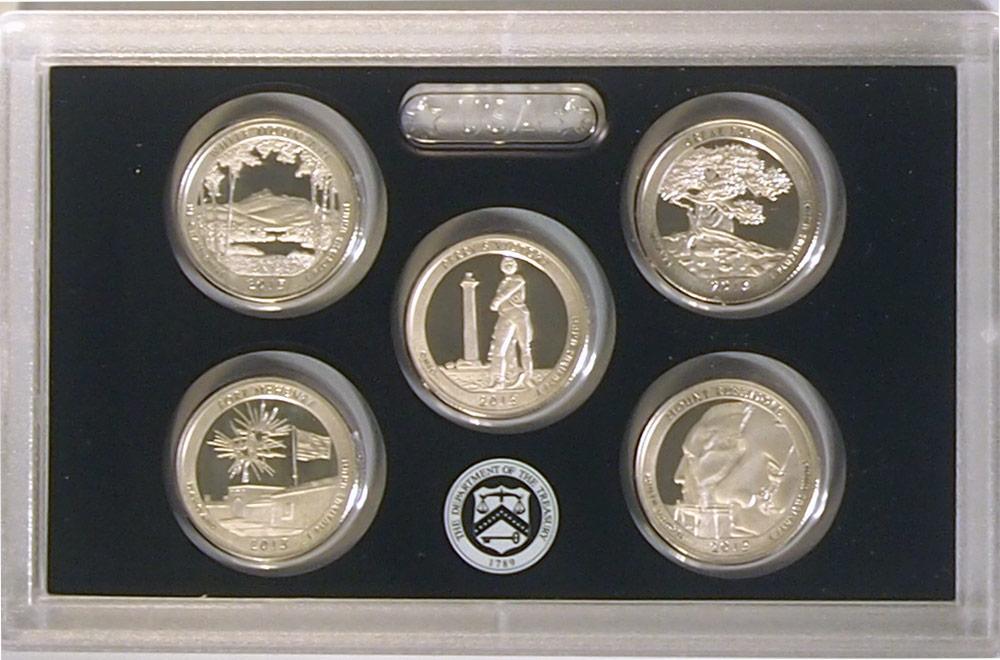 2013 SILVER QUARTER PROOF SET * 5 Coin U.S. Mint Proof Set