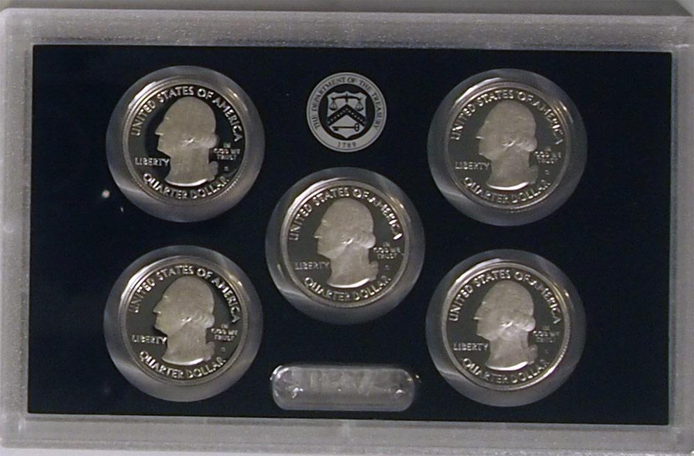 2013 SILVER QUARTER PROOF SET * 5 Coin U.S. Mint Proof Set