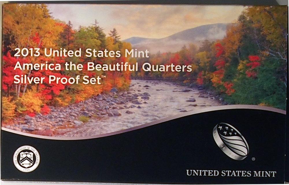 2013 SILVER QUARTER PROOF SET * 5 Coin U.S. Mint Proof Set