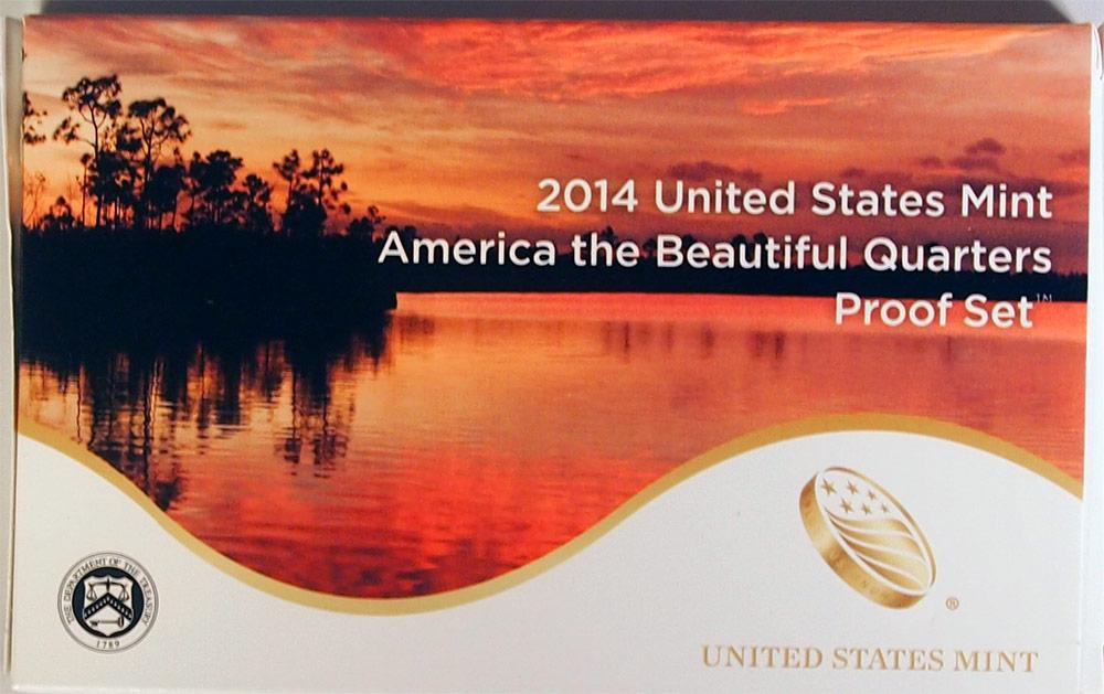 2014 QUARTER PROOF SET * ORIGINAL * 5 Coin U.S. Mint Proof Set