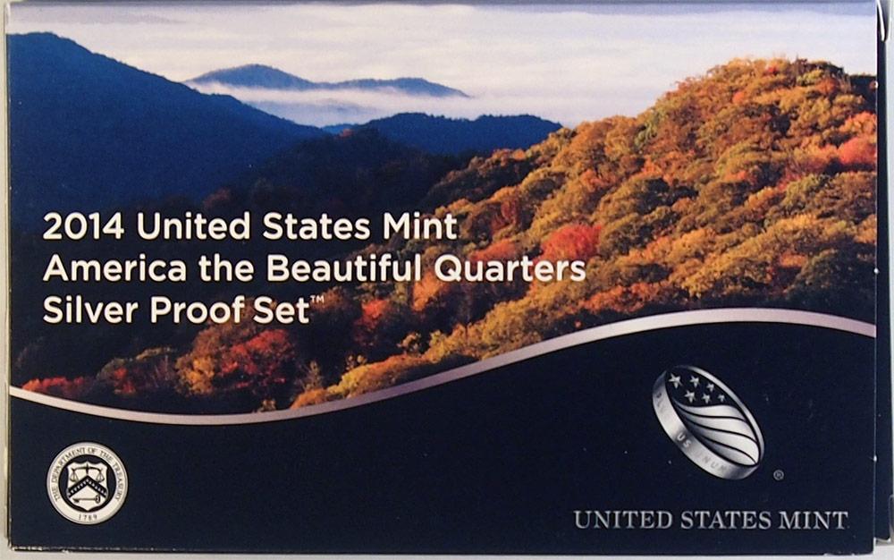 2014 SILVER QUARTER PROOF SET * 5 Coin U.S. Mint Proof Set