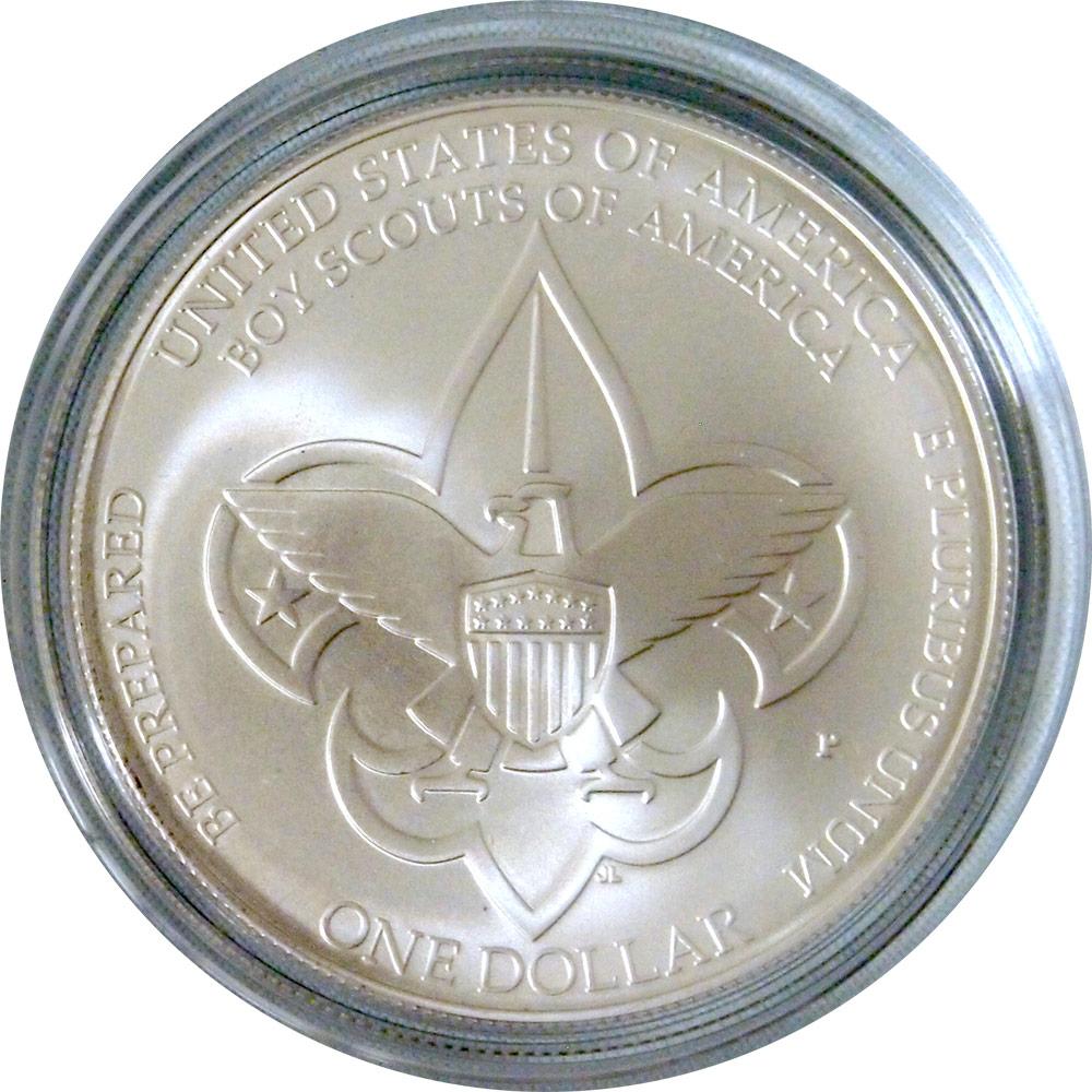 2010 Boy Scouts of America Centennial Uncirculated (BU) Commemorative Silver Dollar Coin