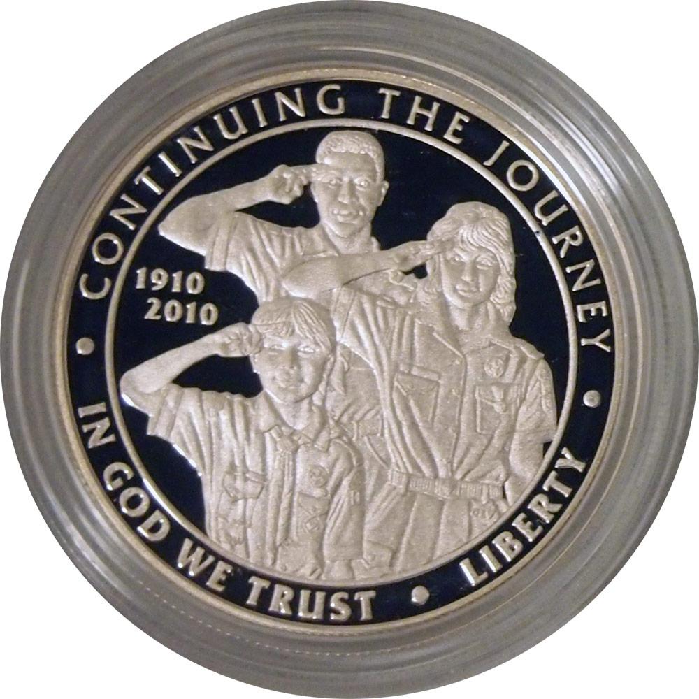 2010 Boy Scouts of America Centennial Proof Commemorative Silver Dollar Coin