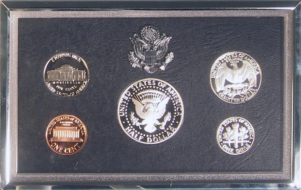 1992 PREMIER SILVER PROOF SET Deluxe Box 5 Coin U.S. Mint Proof Set