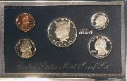 1993 PREMIER SILVER PROOF SET Deluxe Box 5 Coin U.S. Mint Proof Set