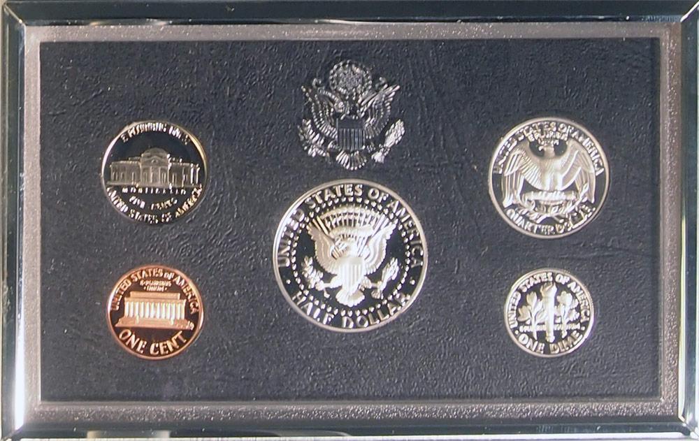 1994 PREMIER SILVER PROOF SET Deluxe Box 5 Coin U.S. Mint Proof Set
