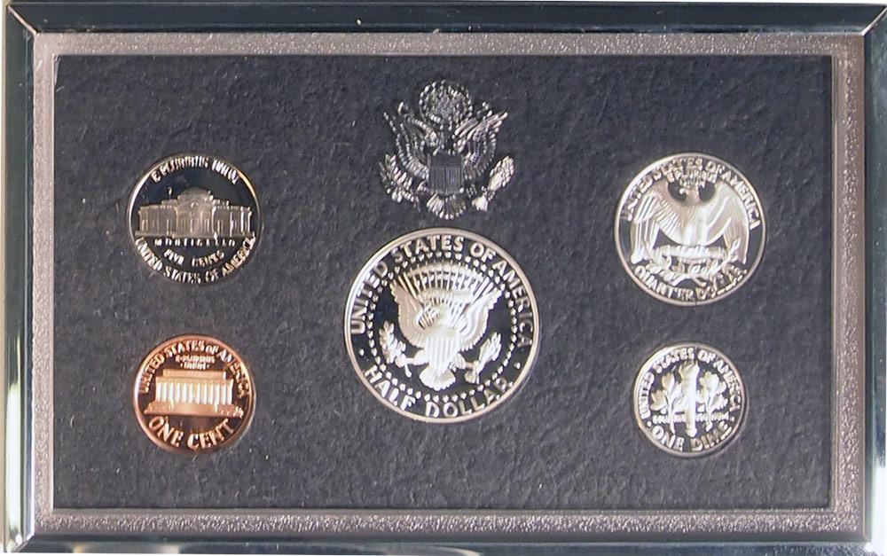 1996 PREMIER SILVER PROOF SET Deluxe Box 5 Coin U.S. Mint Proof Set