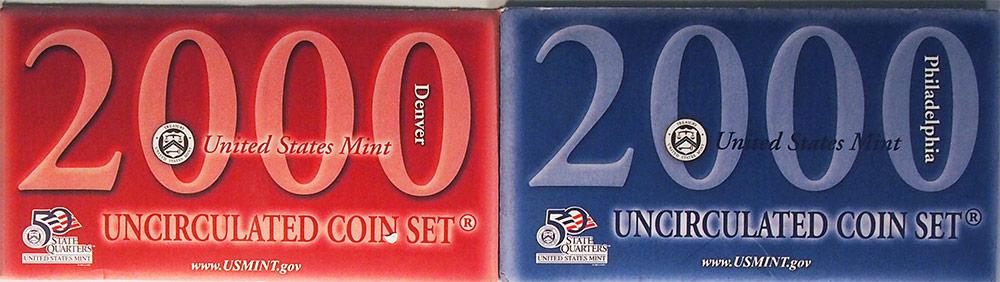 2000 Mint Set - All Original 20 Coin U.S. Mint Uncirculated Set