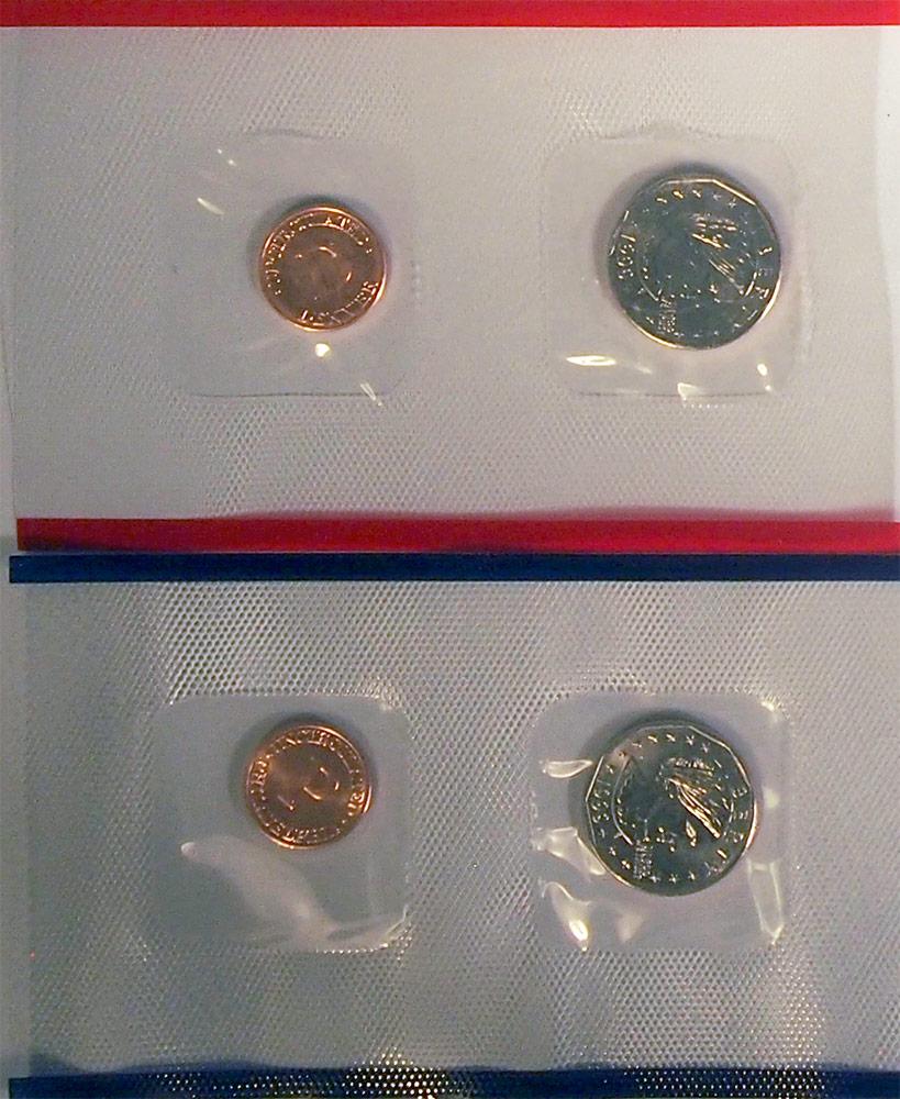 1999 Susan B Anthony Dollar US Mint Set Uncirculated P&D SBA Dollars