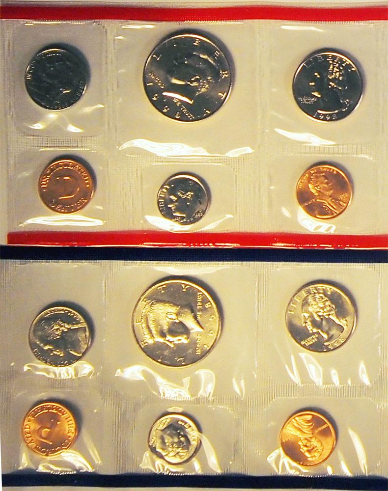 1998 Mint Set - All Original 10 Coin U.S. Mint Uncirculated Set