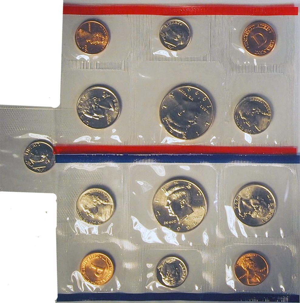 1996 Mint Set  w/ Rare 1996-W Dime 11 Coin U.S. Mint Uncirculated Set