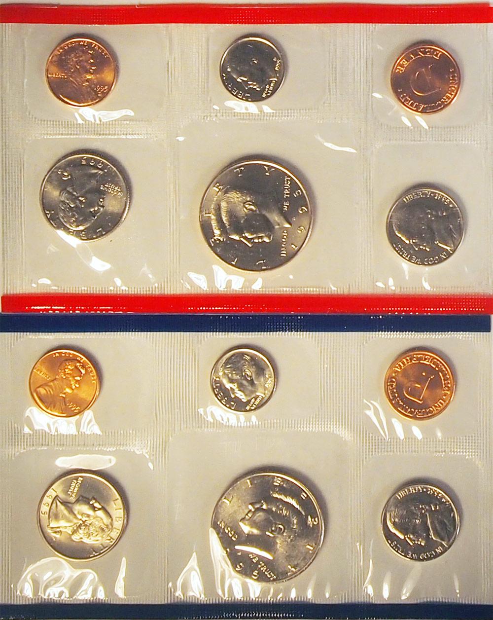 1995 Mint Set - All Original 10 Coin U.S. Mint Uncirculated Set