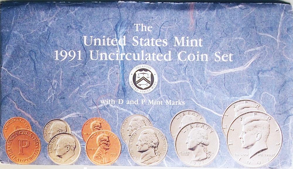 1991 Mint Set - All Original 10 Coin U.S. Mint Uncirculated Set