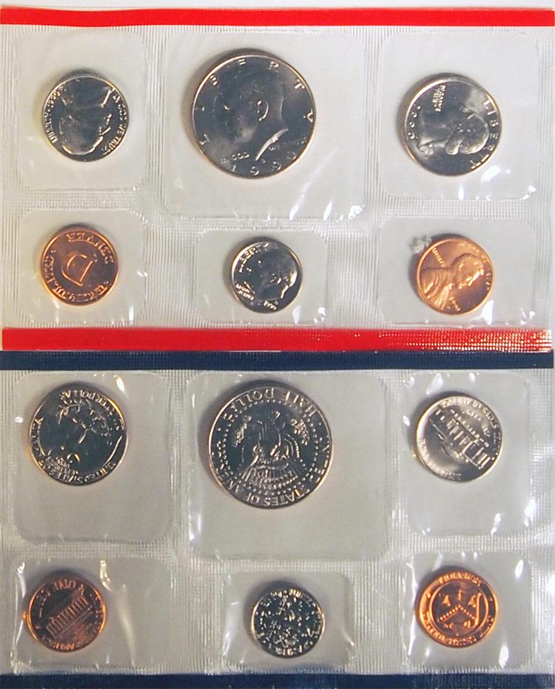 1990 Mint Set - All Original 10 Coin U.S. Mint Uncirculated Set