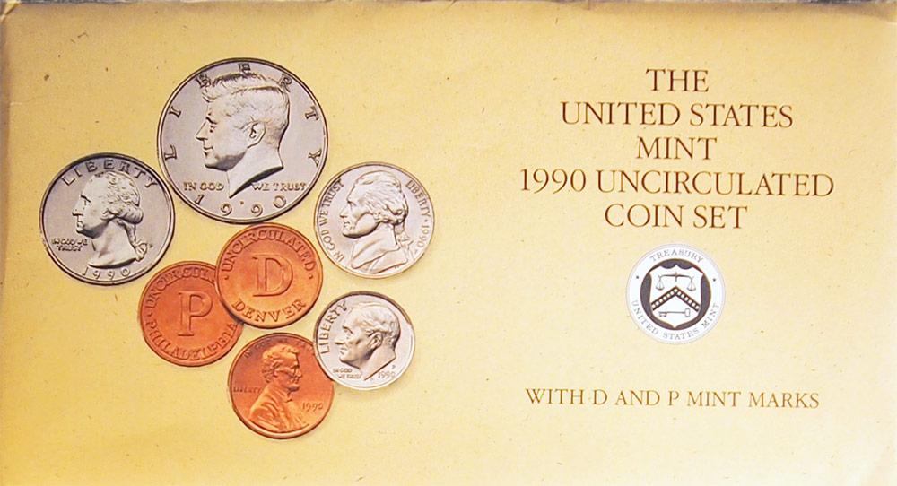 1990 Mint Set - All Original 10 Coin U.S. Mint Uncirculated Set