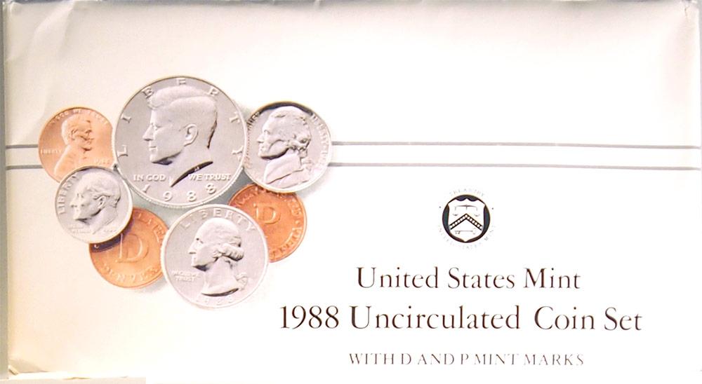 1988 Mint Set - All Original 10 Coin U.S. Mint Uncirculated Set