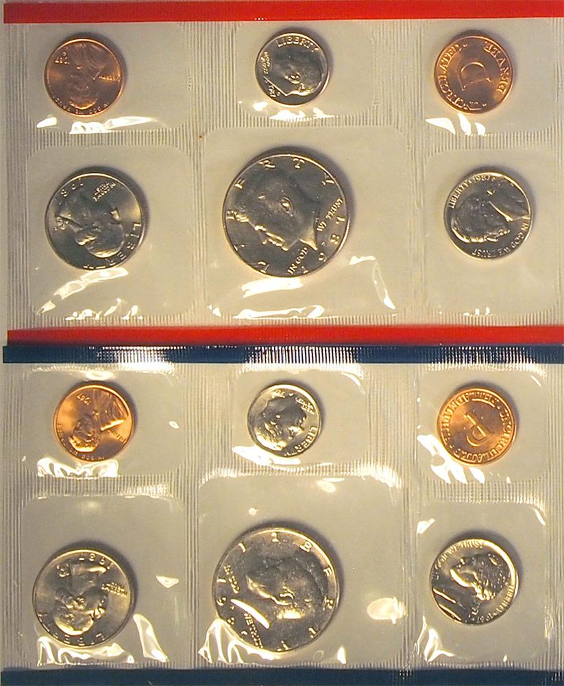1987 Mint Set - All Original 10 Coin U.S. Mint Uncirculated Set
