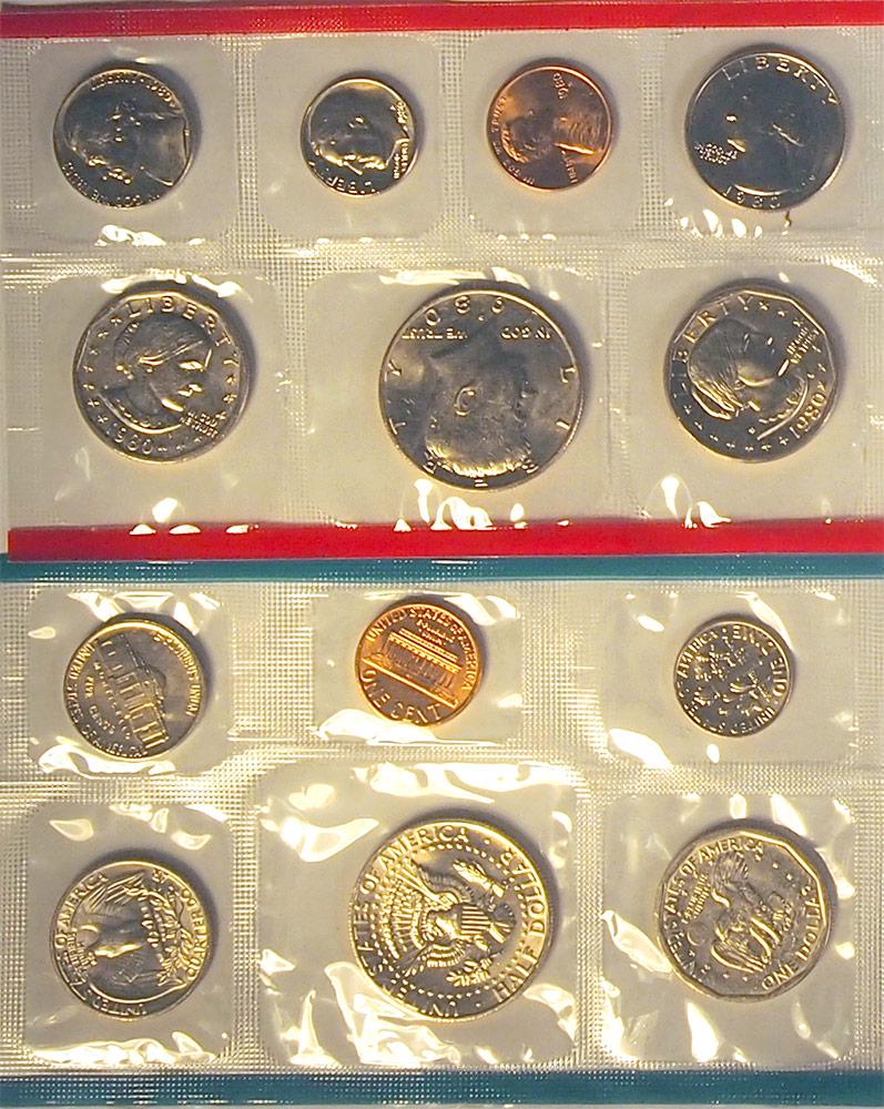 1980 Mint Set - All Original 13 Coin U.S. Mint Uncirculated Set - $8.99