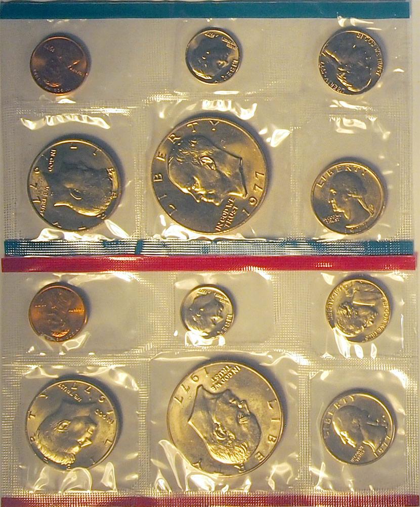 1977 USA 12 Coin Uncirculated Sets Denver and Philadelphia Mints 