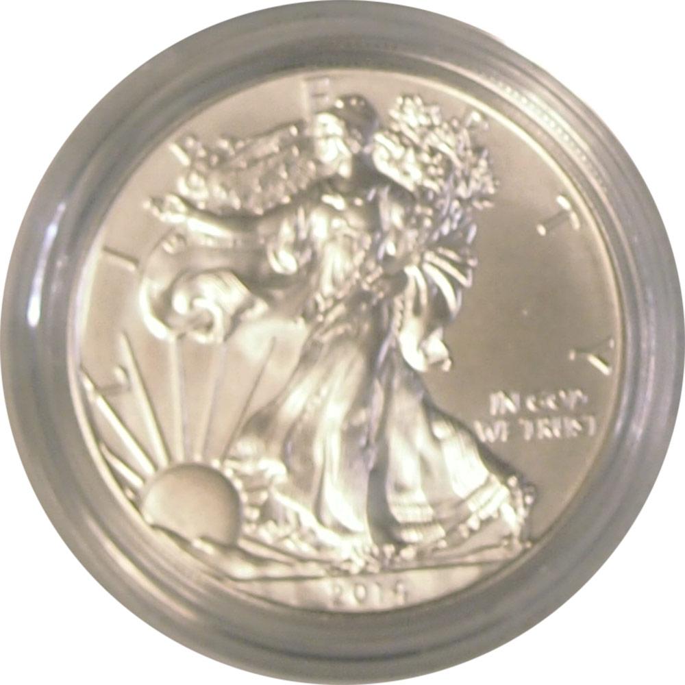 2014-W Burnished BU American Silver Eagle * 1oz Silver