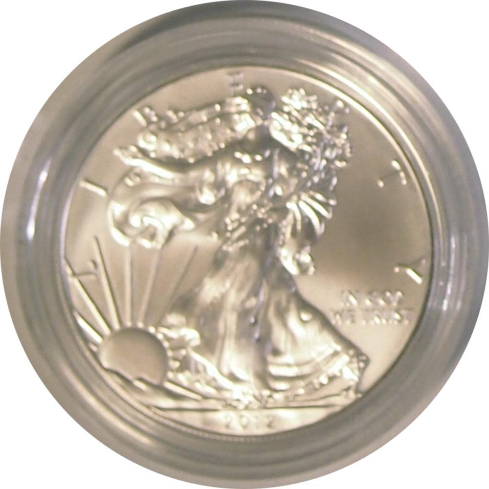 2012-W Burnished BU American Silver Eagle * 1oz Silver