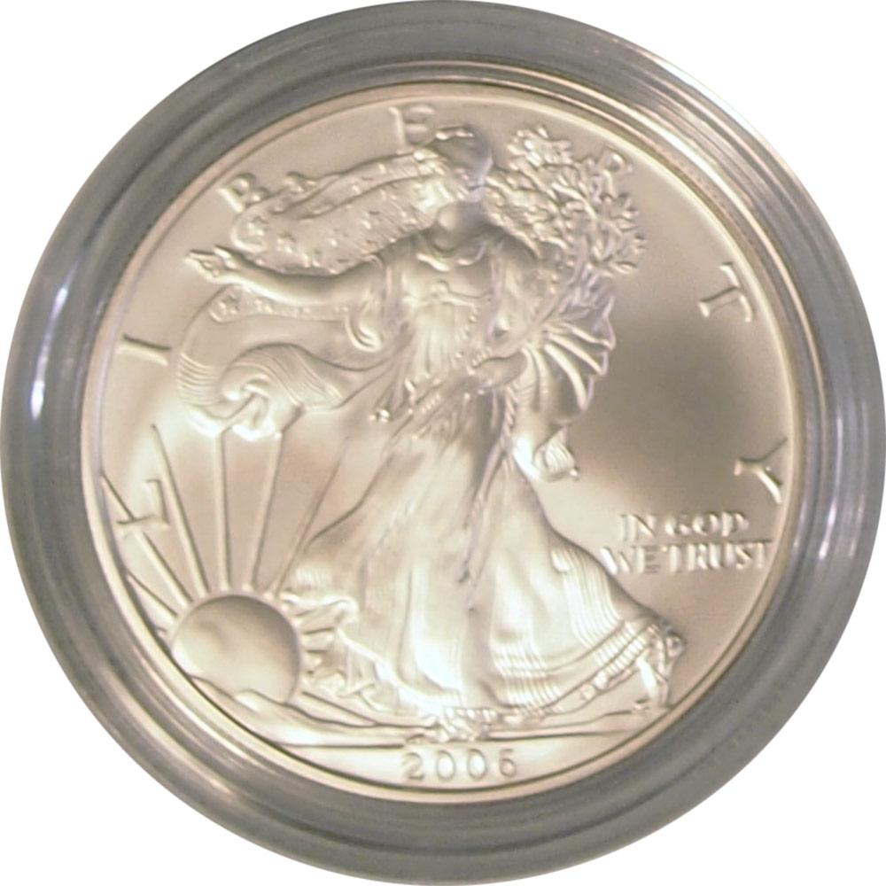 2006-W Burnished BU American Silver Eagle * 1oz Silver