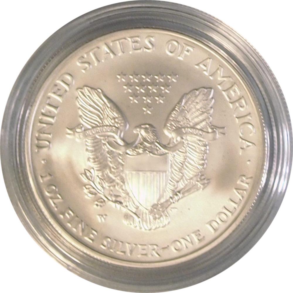 Uncirculated US Mint Box & COA 2008 W American Eagle Silver Dollar Coin 