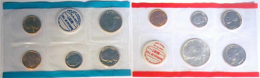 1969  United States Mint Uncirculated Coin Set *Free Shipping* 10 Coin Set 