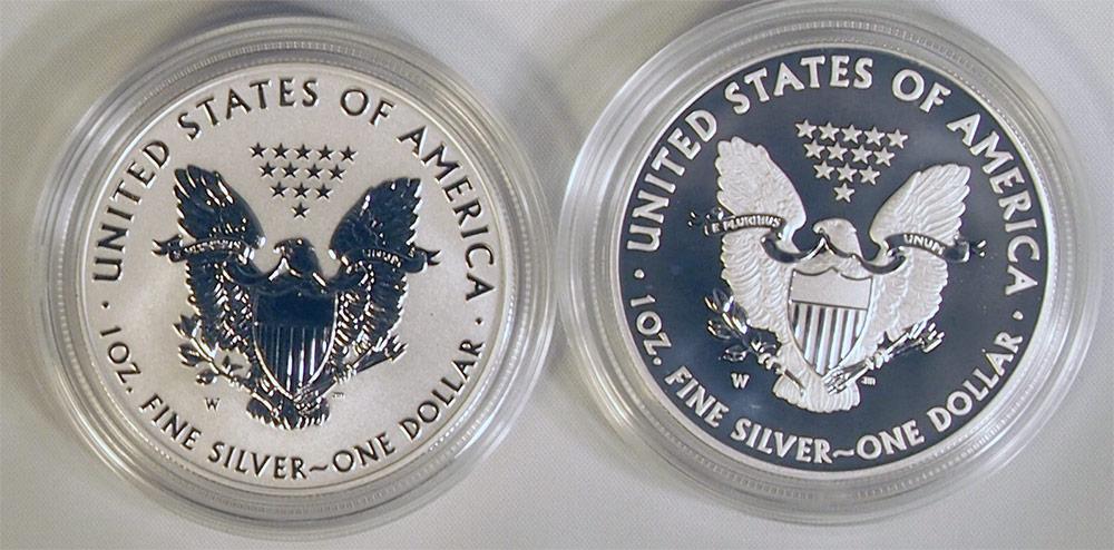 2013 American Silver Eagle 2 Coin Silver Set from West Point Mint