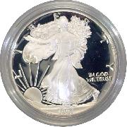 1987 Silver Eagle PROOF In Box with COA 1987-S American Silver Eagle Dollar Proof