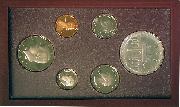 1984 PRESTIGE PROOF SET Deluxe Box & Papers 6 Coin U.S. Mint Proof Set