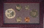 1988 PRESTIGE PROOF SET Deluxe Box & Papers 6 Coin U.S. Mint Proof Set