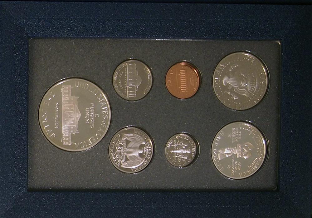 1993 PRESTIGE PROOF SET Deluxe Box & Papers 7 Coin U.S. Mint Proof Set