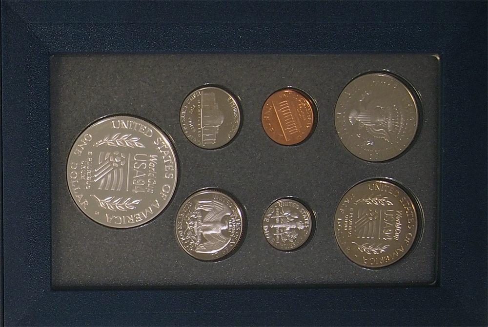 1994 PRESTIGE PROOF SET Deluxe Box & Papers 7 Coin U.S. Mint Proof Set