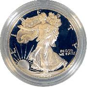 1990 Silver Eagle PROOF In Box with COA 1990-S American Silver Eagle Dollar Proof