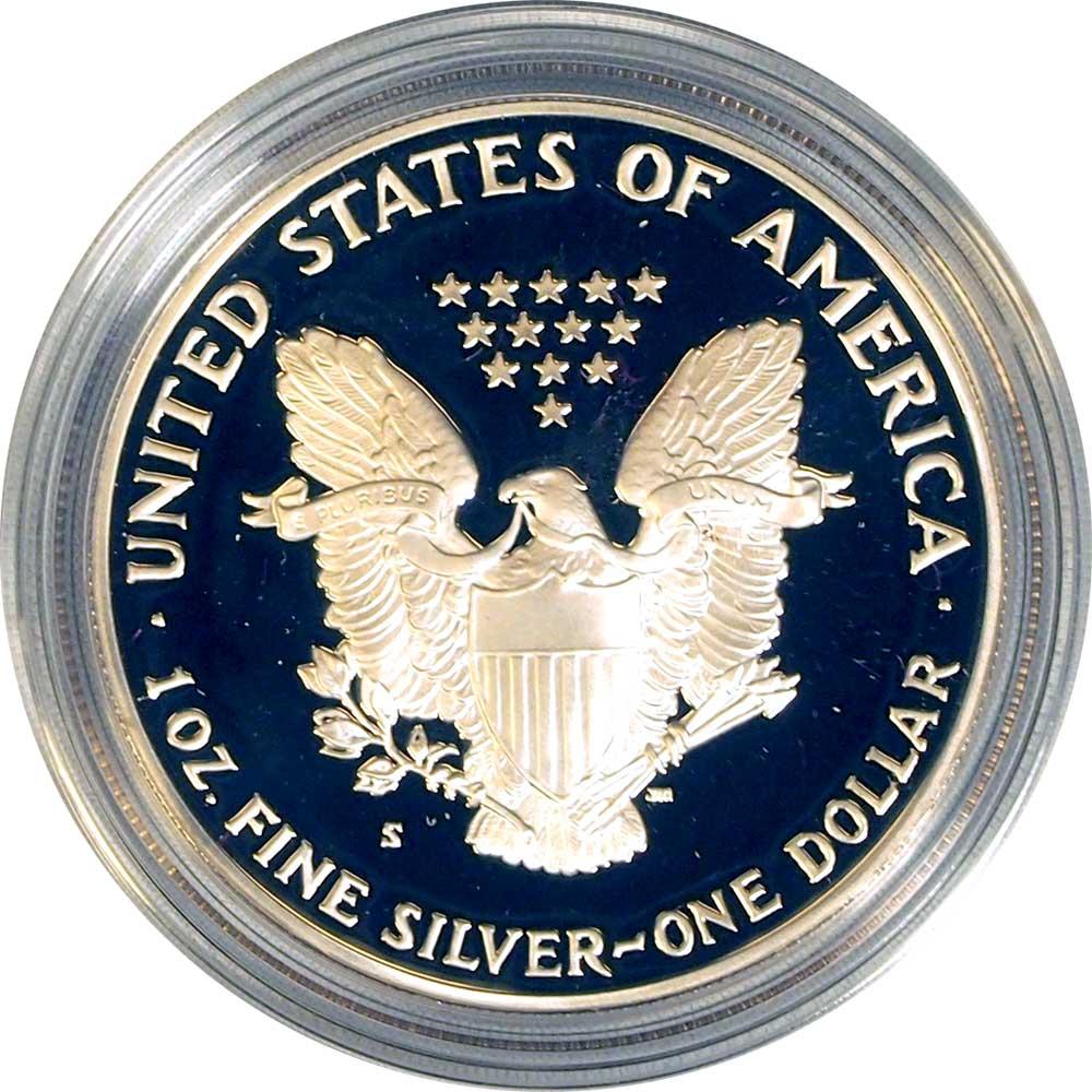 1992 Silver Eagle PROOF In Box with COA 1992-S American Silver Eagle Dollar Proof