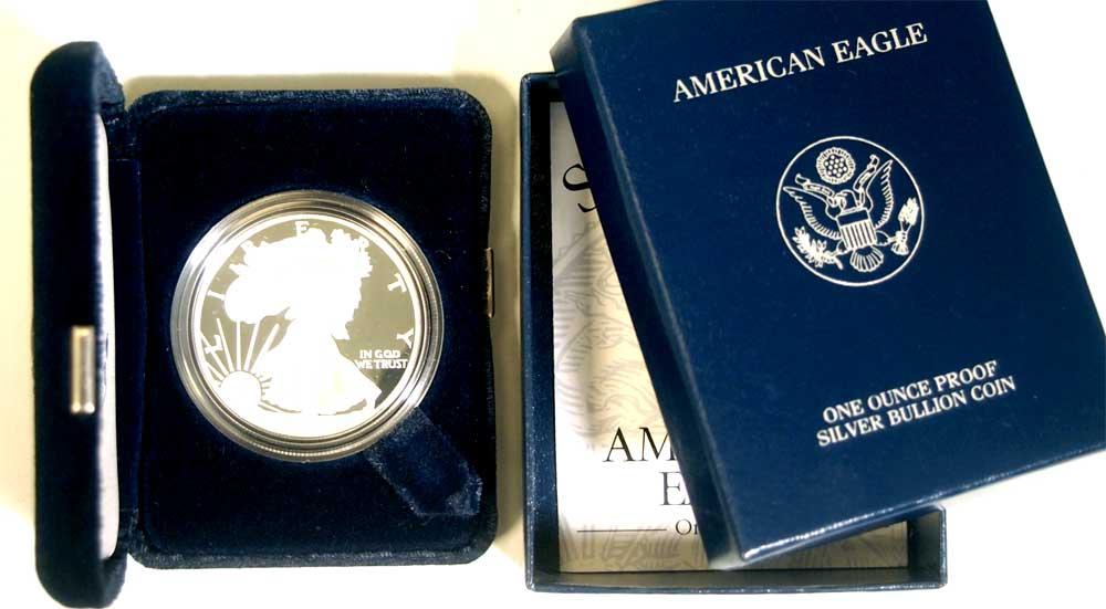 2003 Silver Eagle PROOF In Box with COA 2003-W American Silver Eagle Dollar Proof