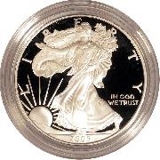 2005 Silver Eagle PROOF In Box with COA 2005-W American Silver Eagle Dollar Proof