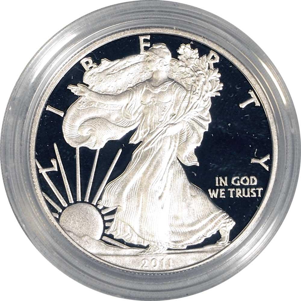 2011 Silver Eagle PROOF In Box with COA 2011-W American Silver Eagle Dollar Proof