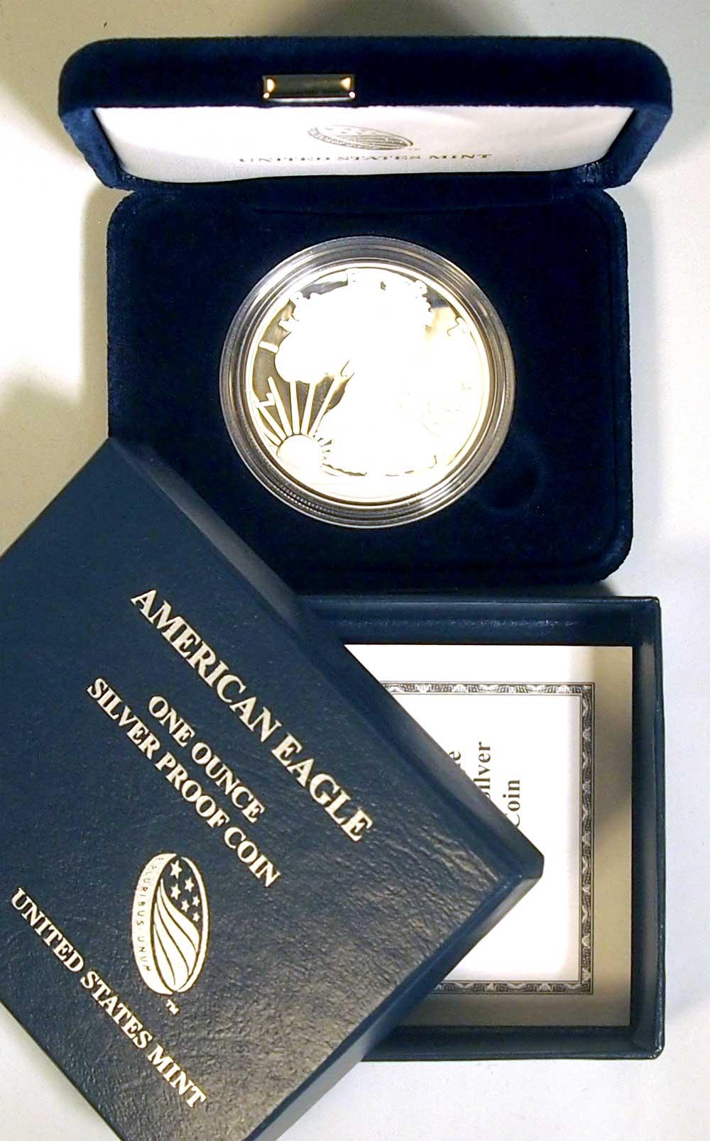 2012 Silver Eagle PROOF In Box with COA 2012-W American Silver Eagle Dollar Proof