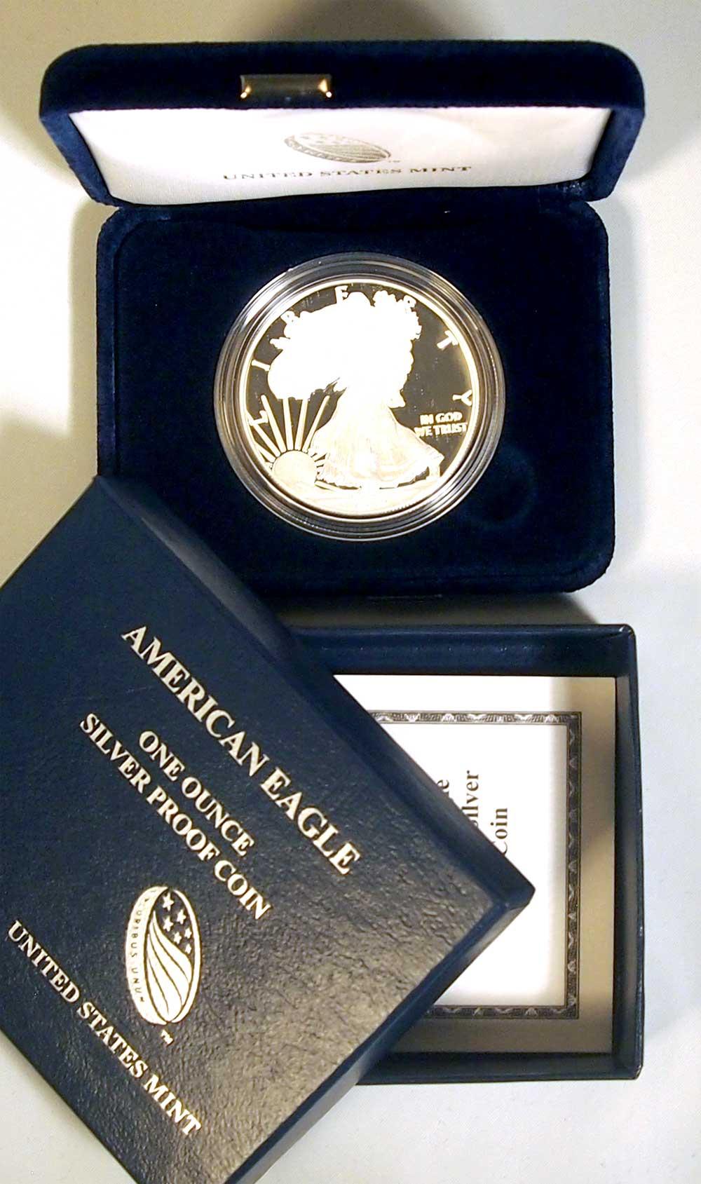 2013 Silver Eagle PROOF In Box with COA 2013-W American Silver Eagle Dollar Proof