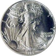 1988 American Silver Eagle Dollar BU 1oz Silver Uncirculated Coin