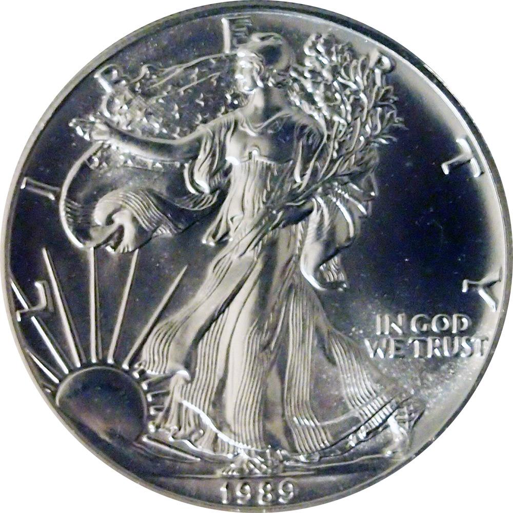 1989 American Silver Eagle Dollar BU 1oz Silver Uncirculated Coin