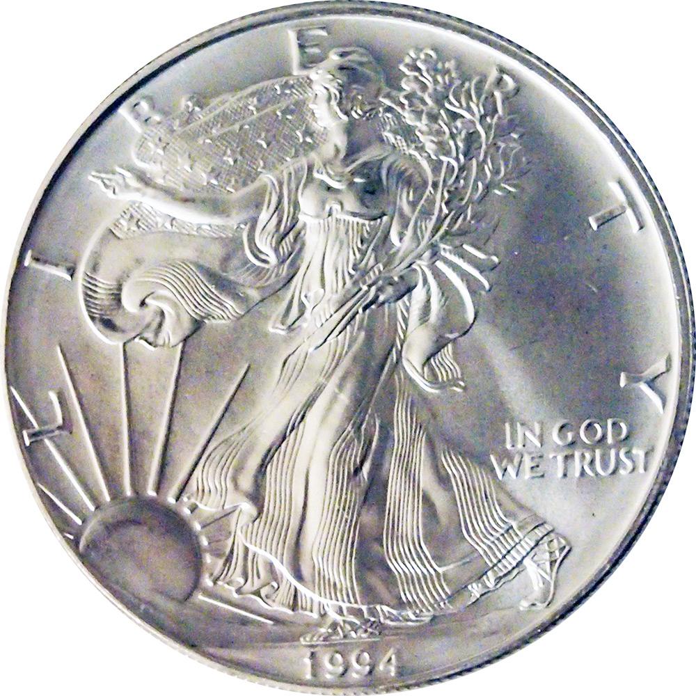 1994 American Silver Eagle Dollar BU 1oz Silver Uncirculated Coin