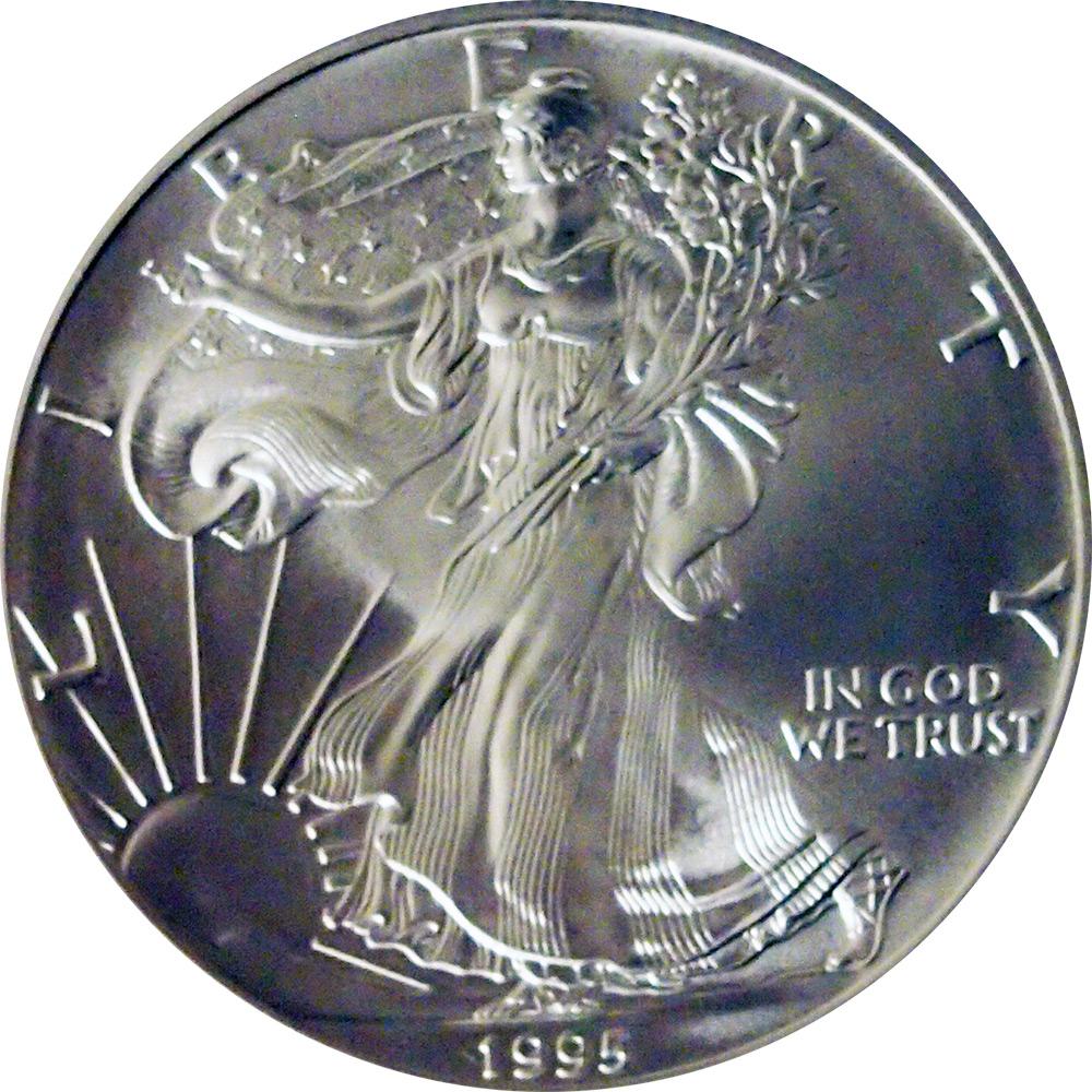 1995 American Silver Eagle Dollar BU 1oz Silver Uncirculated Coin