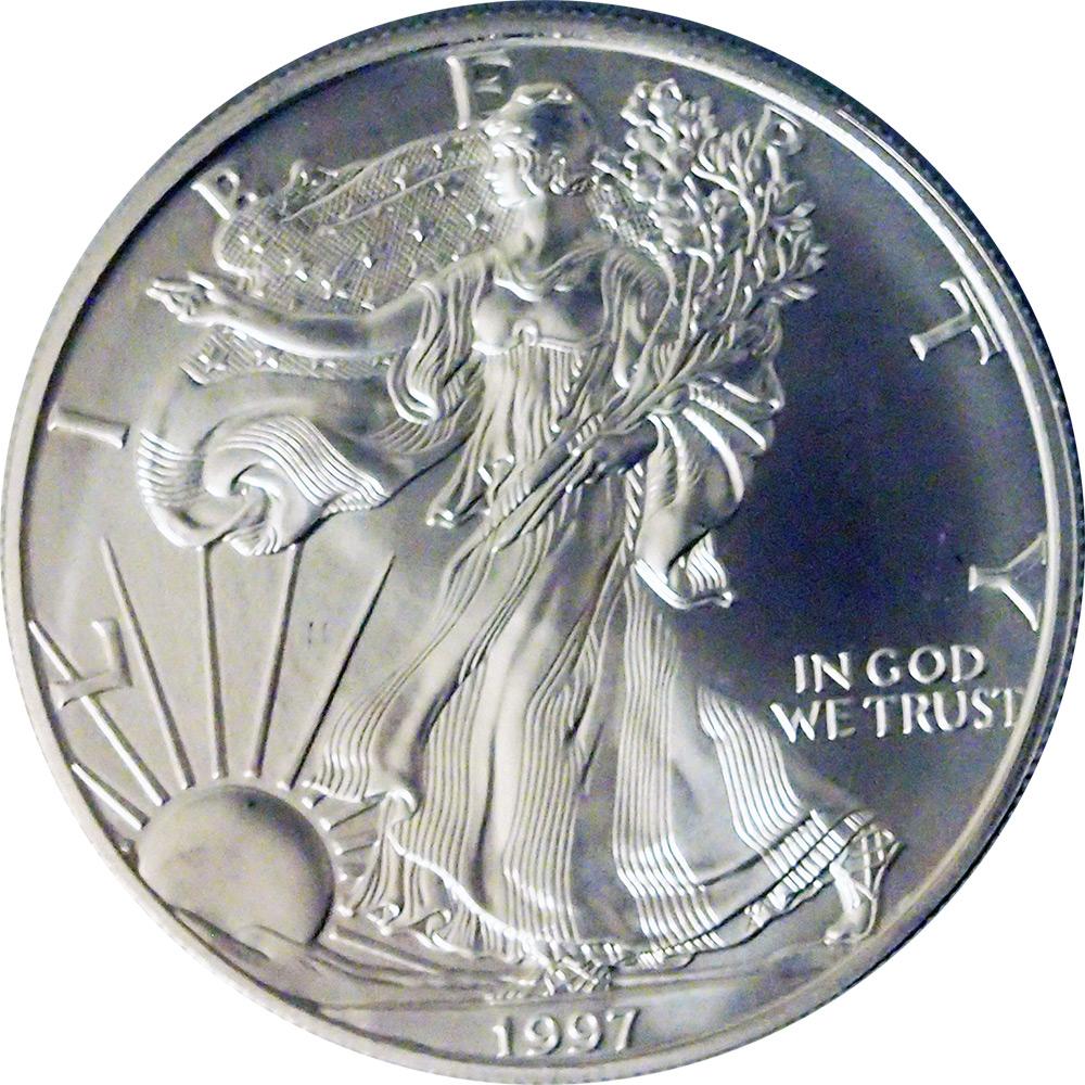 1997 American Silver Eagle Dollar BU 1oz Silver Uncirculated Coin