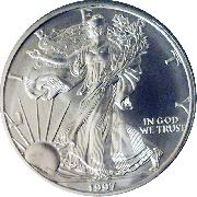 1997 American Silver Eagle Dollar BU 1oz Silver Uncirculated Coin