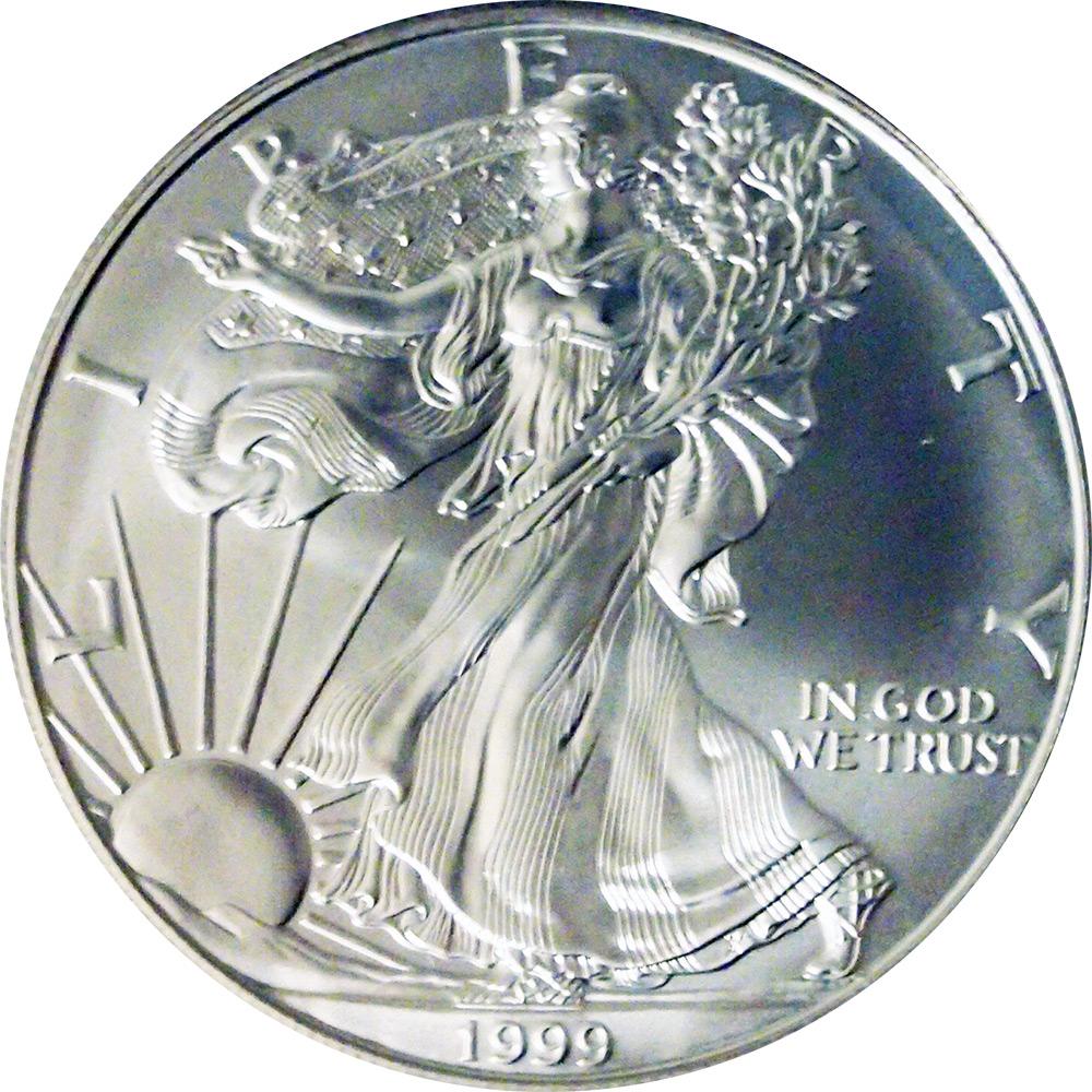 1999 American Silver Eagle Dollar BU 1oz Silver Uncirculated Coin