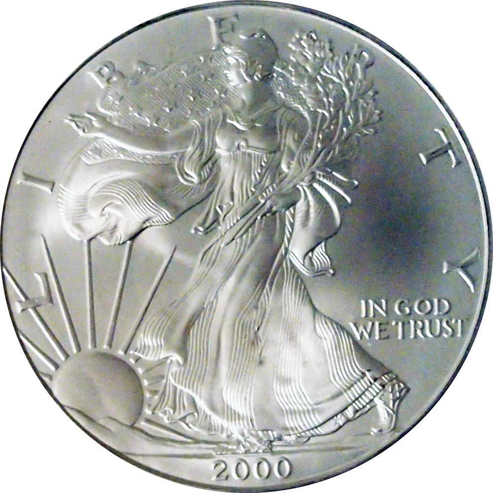 2000 American Silver Eagle Dollar BU 1oz Silver Uncirculated Coin