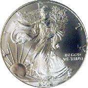 2002 American Silver Eagle Dollar BU 1oz Silver Uncirculated Coin